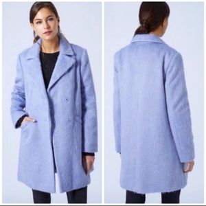 Topshop Blue Fuzzy Coat Size 6